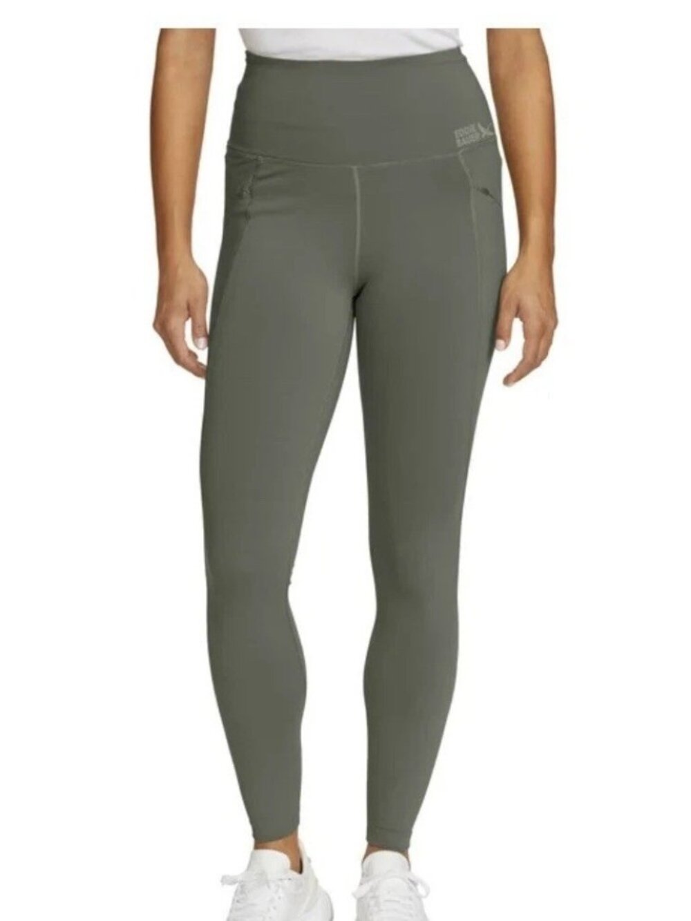NWT Eddie Bauer Trail Tight Women's M Green Leggings Activewear